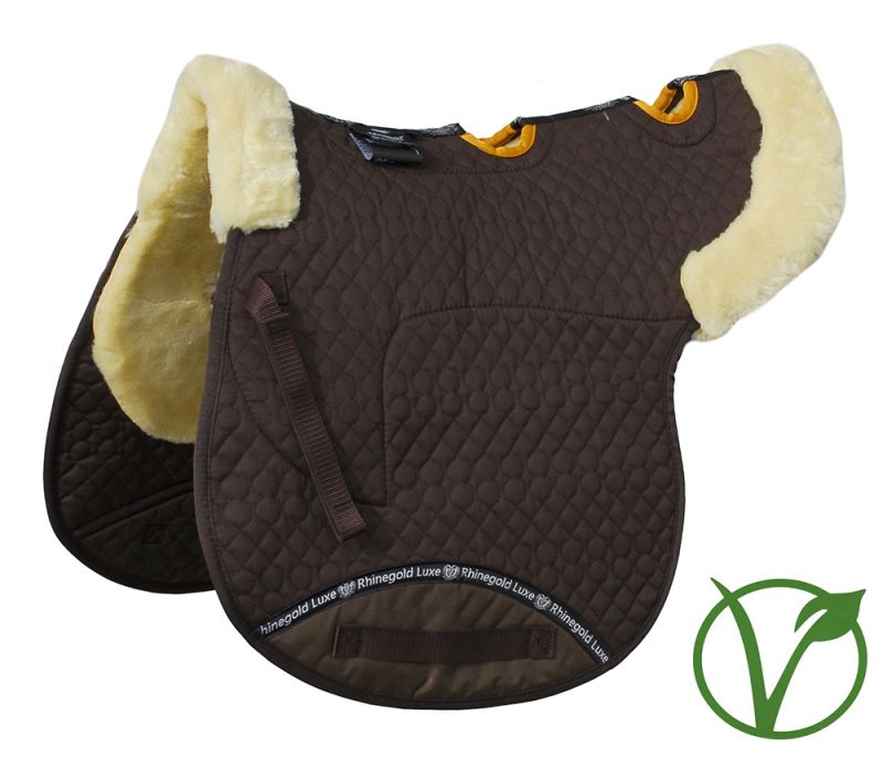 Rhinegold Luxe Fur Vented Numnah- Various Colours