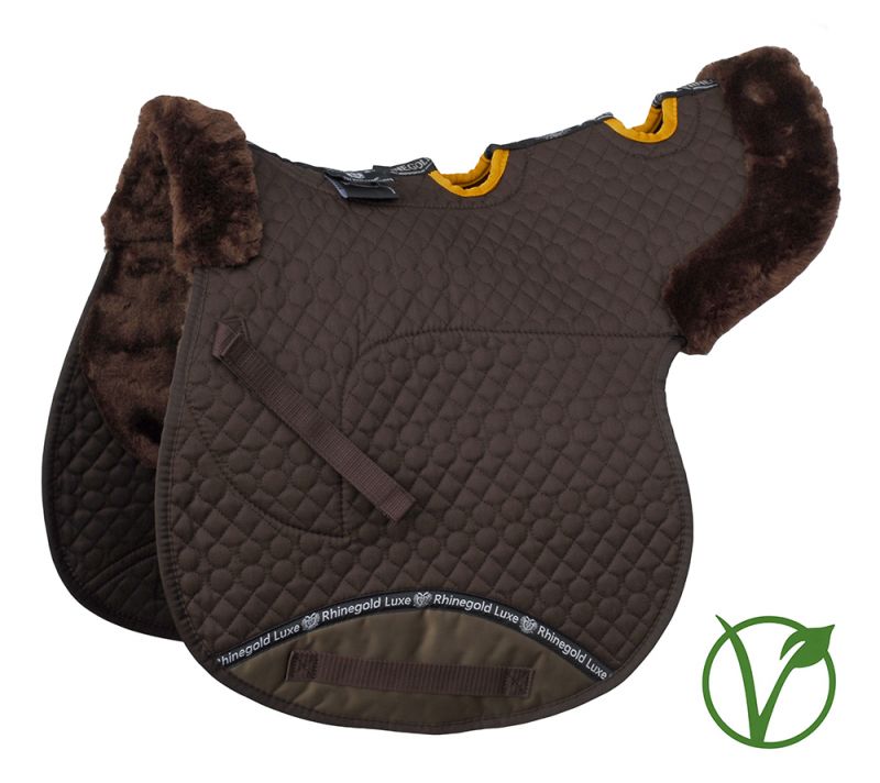 Rhinegold Luxe Fur Vented Numnah- Various Colours