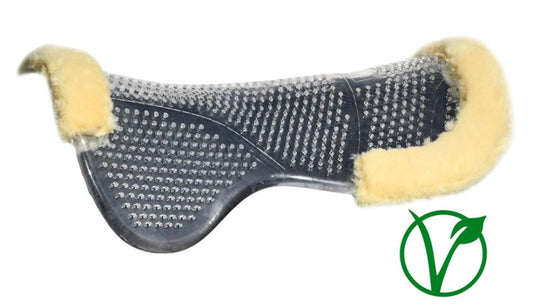 Rhinegold Luxe Fur Trim Shaped Gel Saddle Pad