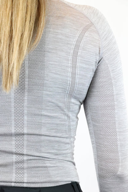 Long Sleeve Seamless Riding Top - Slate Grey