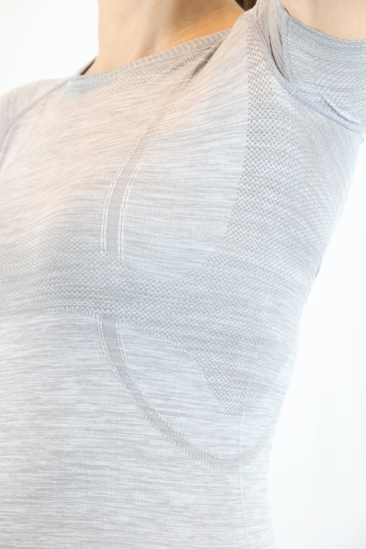 EQUEENE Short Sleeve Seamless Riding Top - Slate Grey