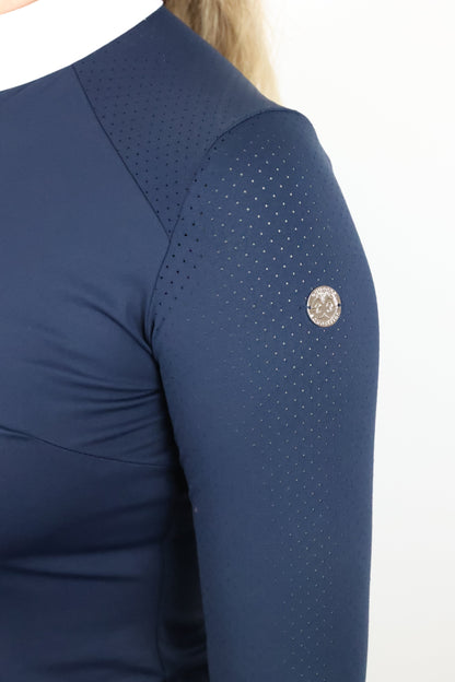 EQUEENE Long Sleeved Show Shirt - Navy