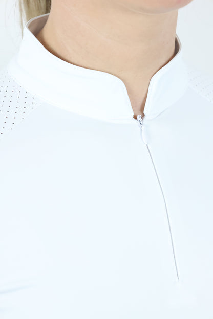 EQUEENE Long Sleeved Show Shirt - White