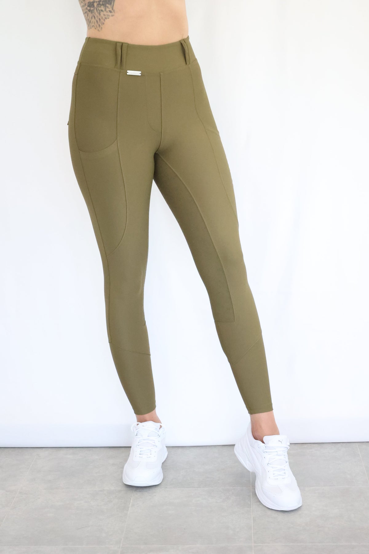 EQUEENE Performance Riding Breeches - Khaki