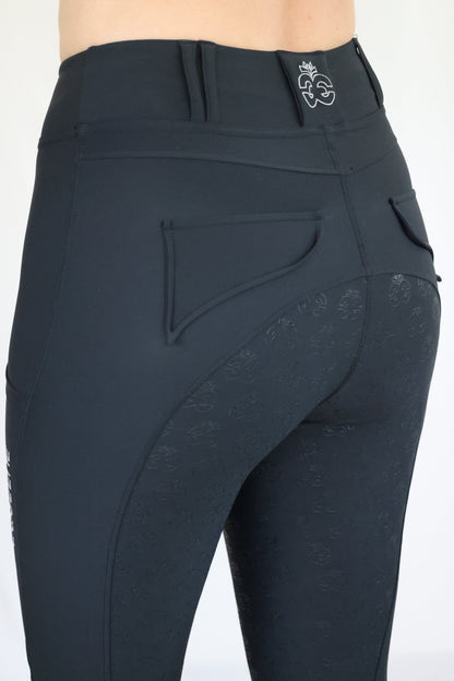 EQUEENE Performance Riding Breeches - Black