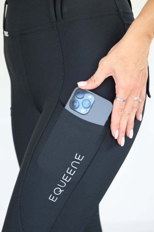 EQUEENE Performance Riding Breeches - Black