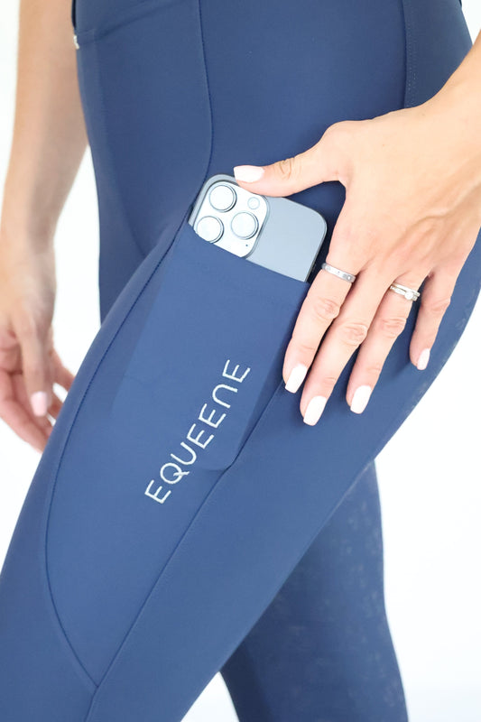 EQUEENE Performance Riding Breeches - Navy