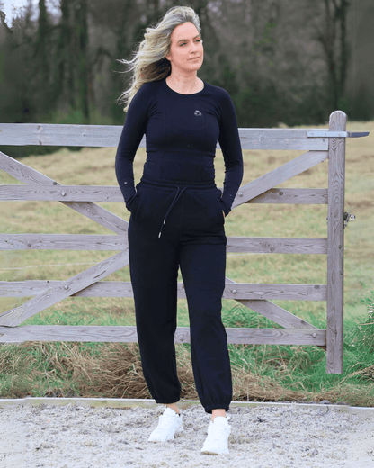 EQUEENE Lola Polar Sweatpants - Black