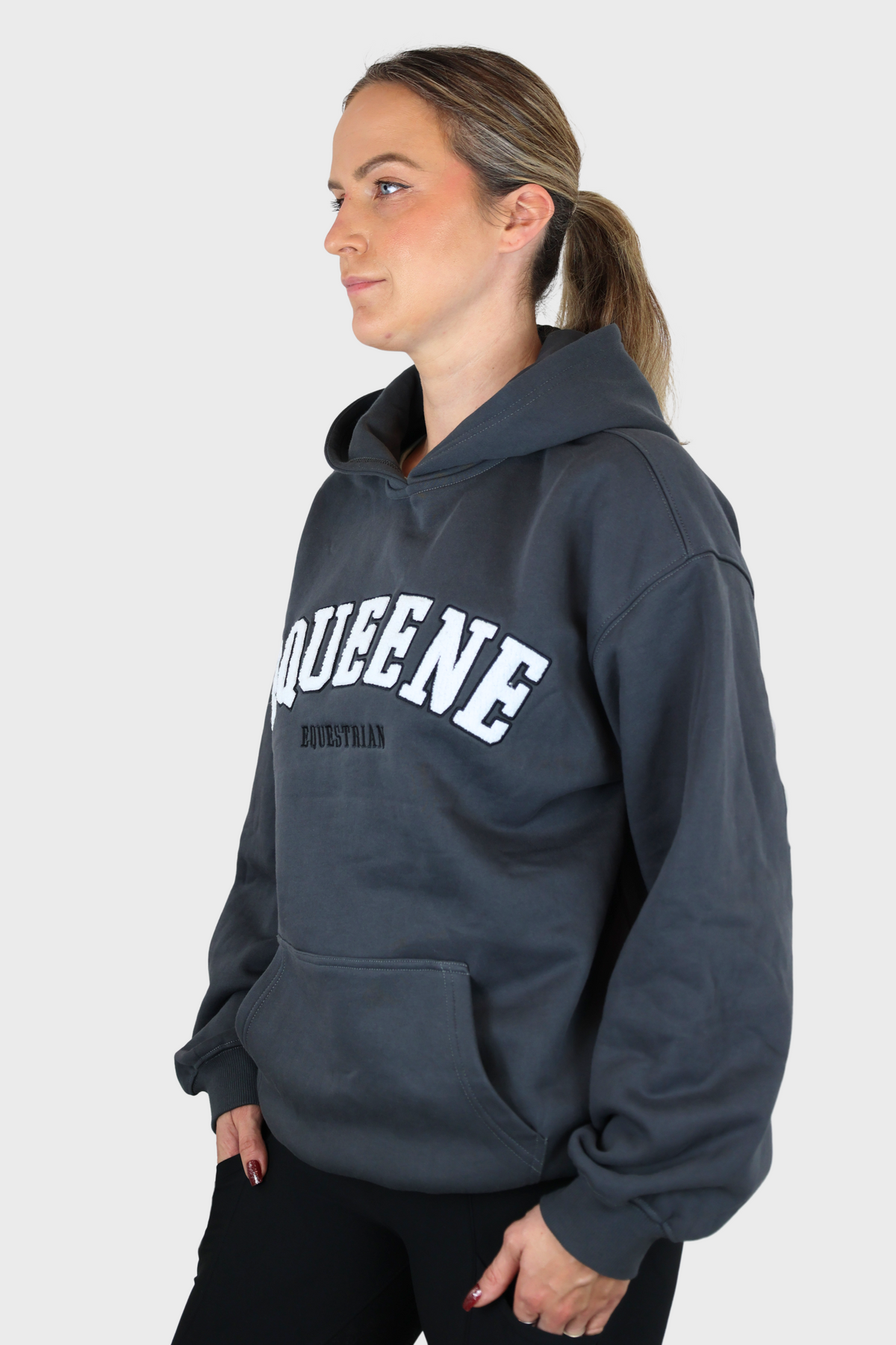 EQUEENE Ellie Oversized Hoodie - Granite
