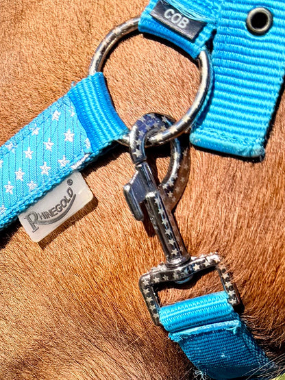 Rhinegold Star Spangled Headcollar & Rope Set