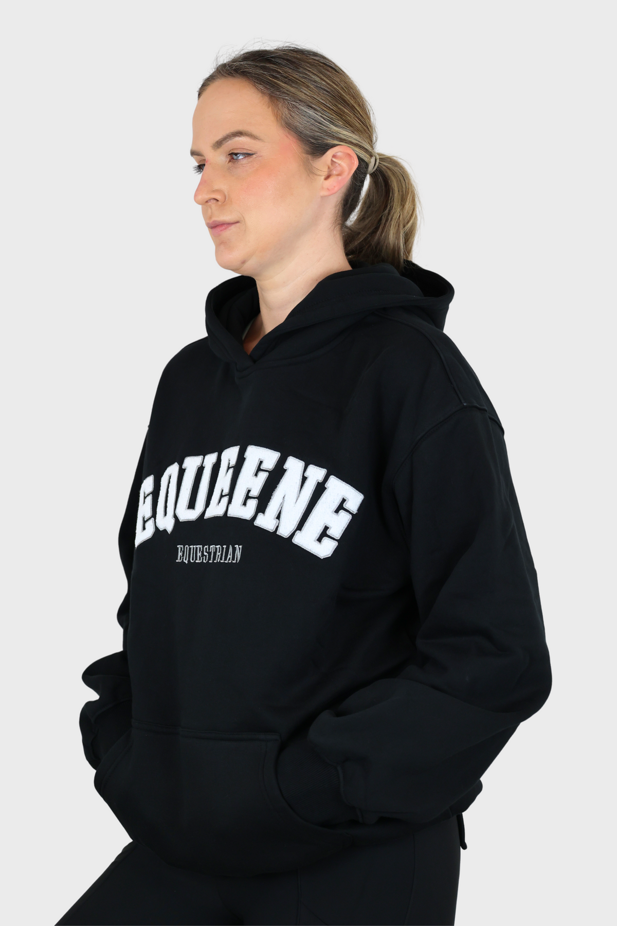 EQUEENE Ellie Oversized Hoodie - Black