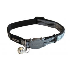 Rogz Night Catz Black Paw Cat Collar 20-31 cm