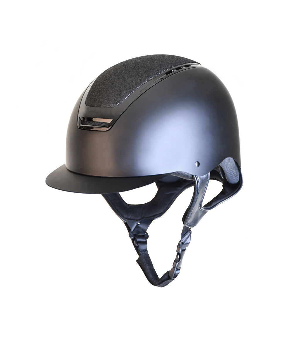Rhinegold Pro Carbon Sparkle Riding Helmet Black & Navy