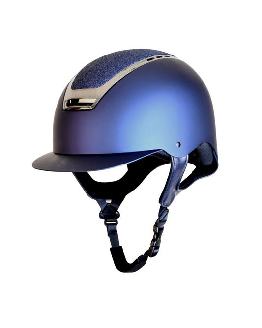Rhinegold Pro Carbon Riding Helmet- Navy Sparkle