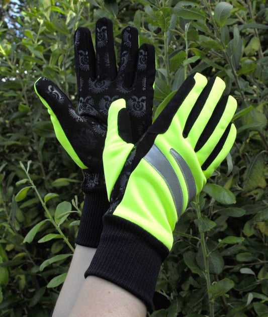 Rhinegold Reflective Winter Gloves- Large