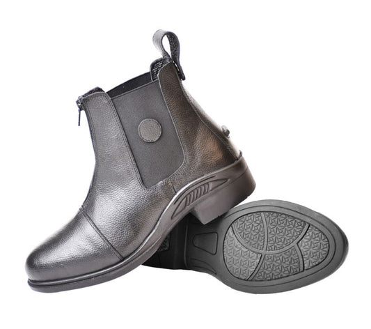 Rhinegold Childrens Toronto Zip Front Paddock Boot- Black