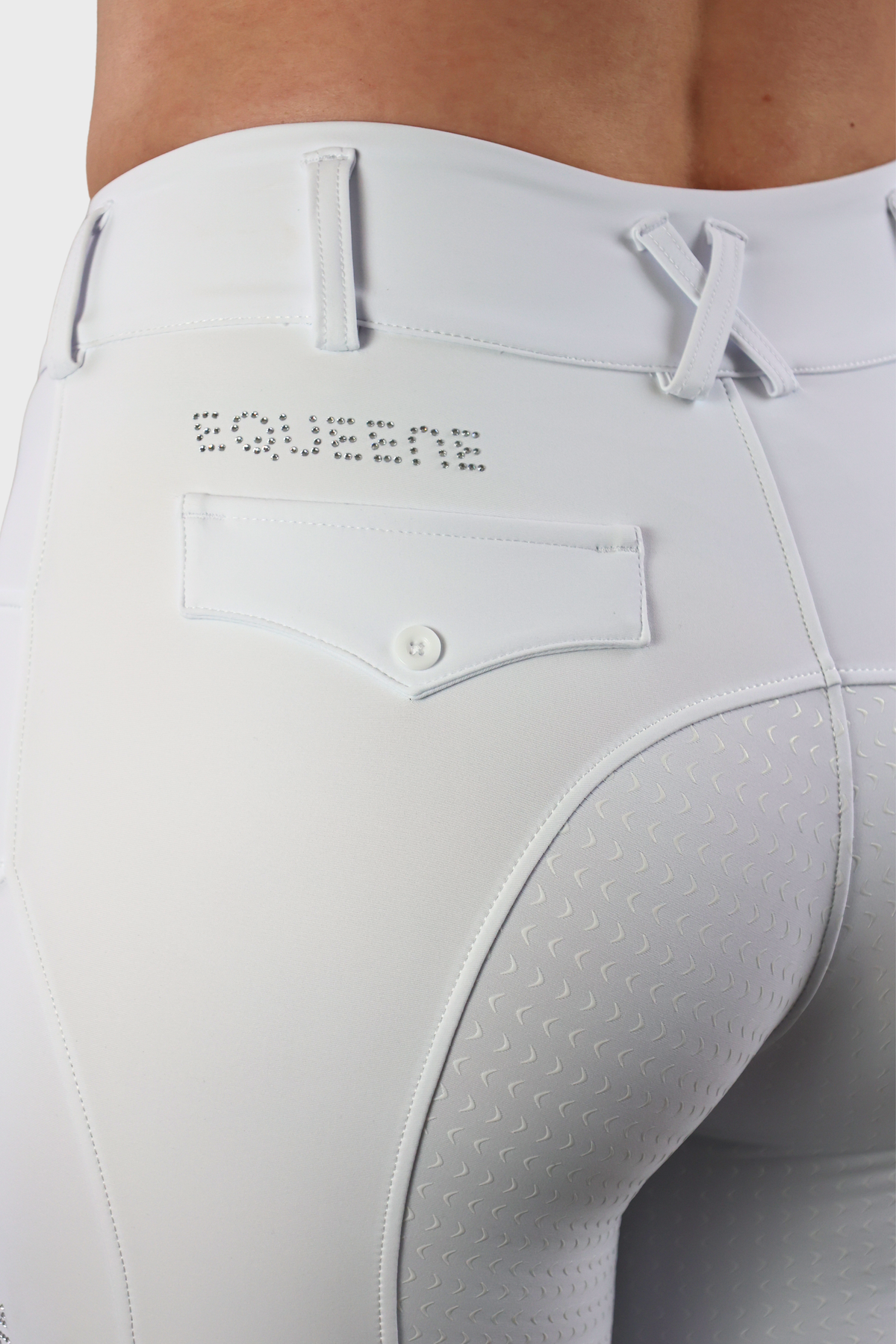 EQUEENE Classic Full Seat Riding Breeches - White