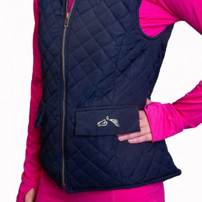 Gallop Womens Navy Gillet