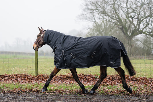 Rhinegold Monsoon Full Neck 200g Combo Turnout Rug with 600d outer.
