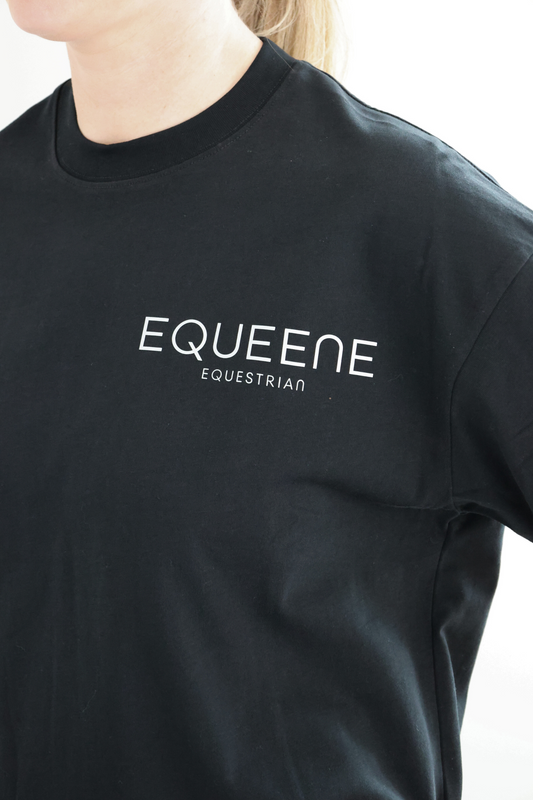 EQUEENE Tessa Oversized Tee - Black