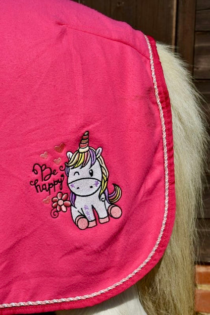 Rhinegold Unicorn Mini Embroidered Fleece Rug