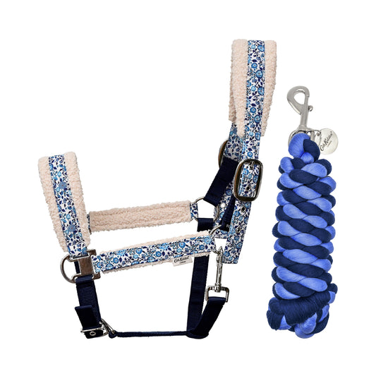Cath Kidston "Blue Strawberry" Headcollar & Rope Set