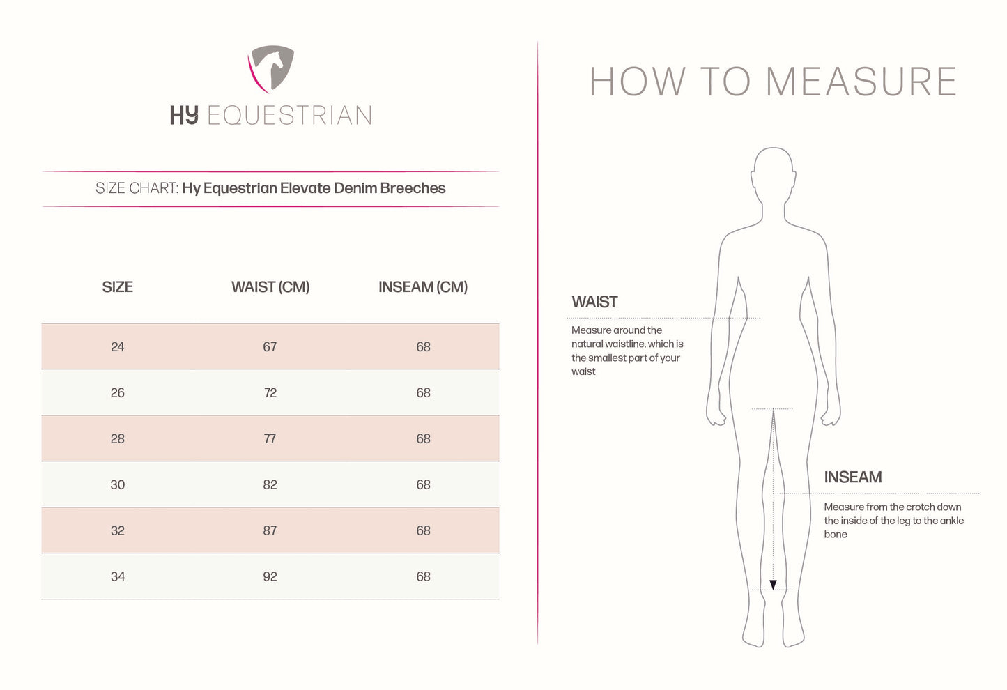 Hy Equestrian Elevate Denim Breeches- Various Colours