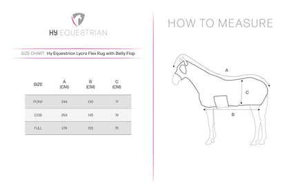 Hy Equestrian Lycra Flex Rug with Belly Flap