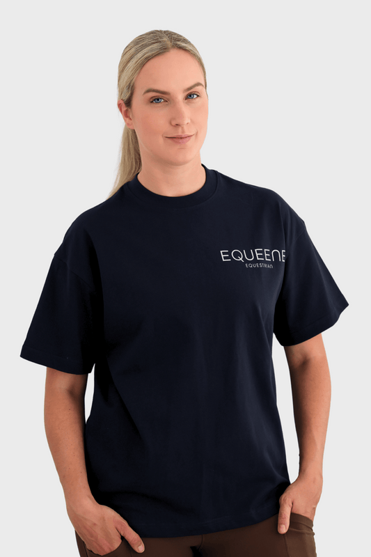 EQUEENE Tessa Oversized Tee - Black