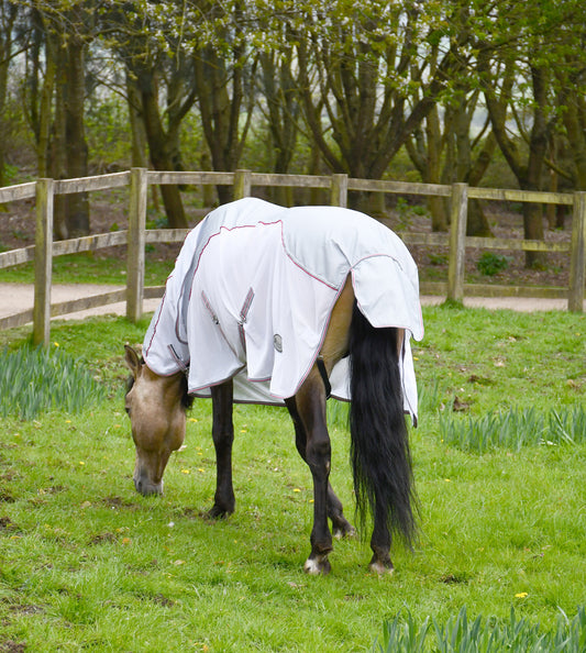 Rhinegold 'MOMBASA' Showerproof Topline Fly Rug with detachable Neck Cover & Belly Guard