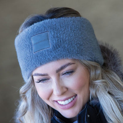 Equetech Supasoft Luxe Fur Headband- Navy or Graphite