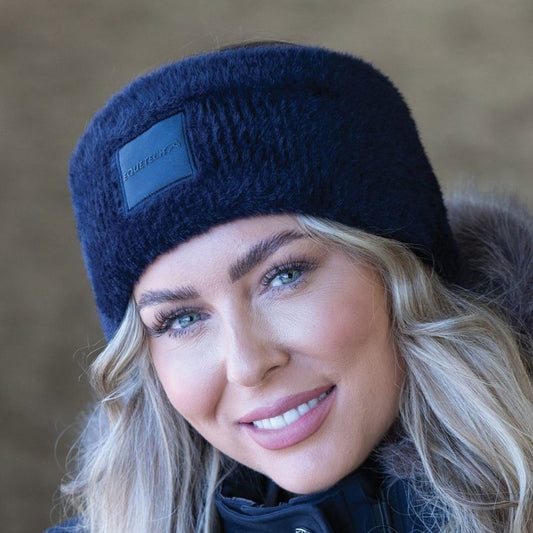 Equetech Supasoft Luxe Fur Headband- Navy or Graphite
