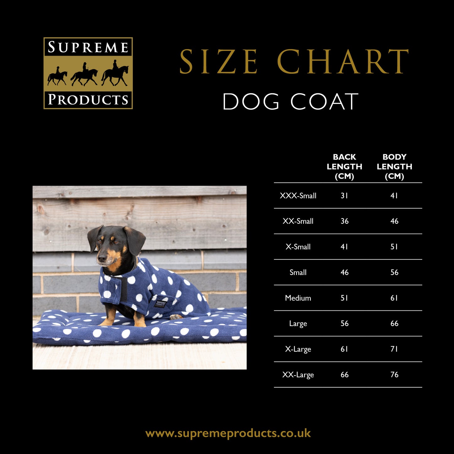 Supreme Products Dotty Fleece Dog Coat