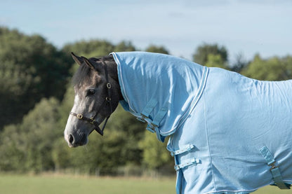 Swish Fleece Rug With Neck Cover - Baby Blue