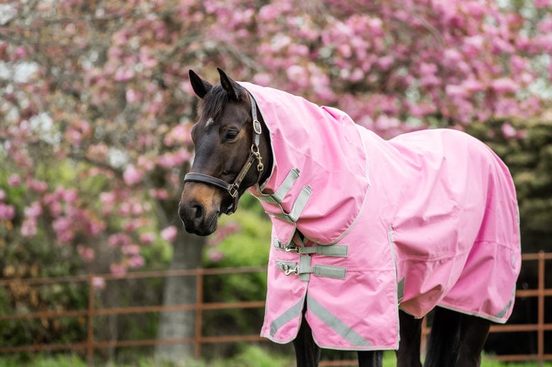 Swish 0g Detachable Neck Turnout Rug - Baby Pink
