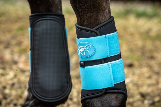Swish Double Locking Brushing Boots - Blue