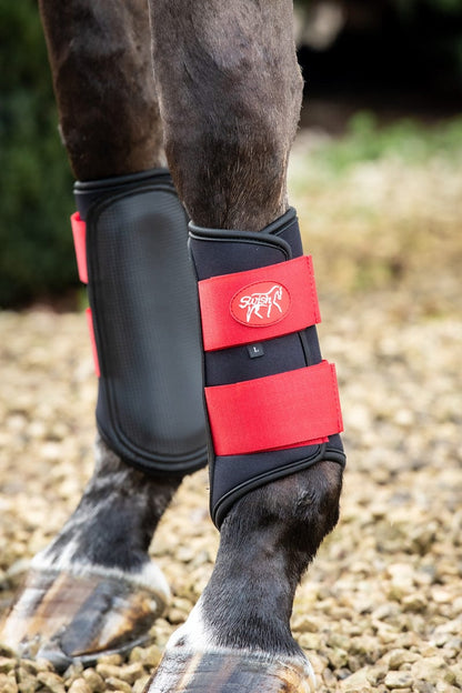 Swish Double Locking Brushing Boots - Red