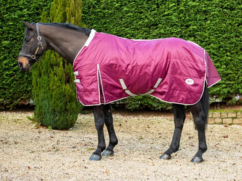 Swish 100g Stable Rug With Detachable Neck - Burgundy