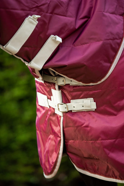 Swish 100g Stable Rug With Detachable Neck - Burgundy