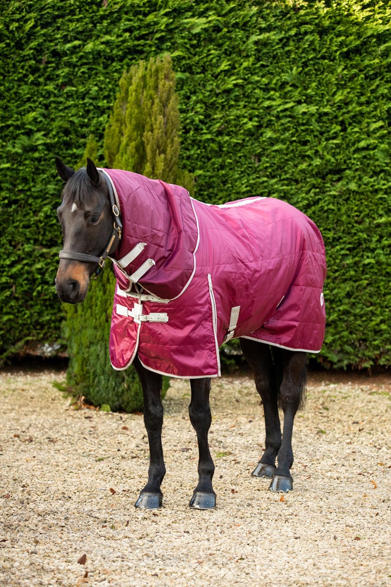 Swish 100g Stable Rug With Detachable Neck - Burgundy