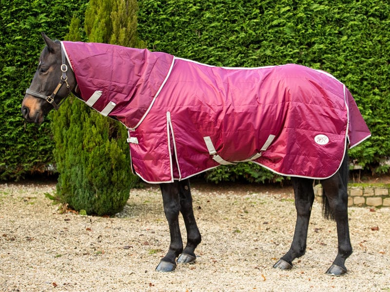 Swish 100g Stable Rug With Detachable Neck - Burgundy