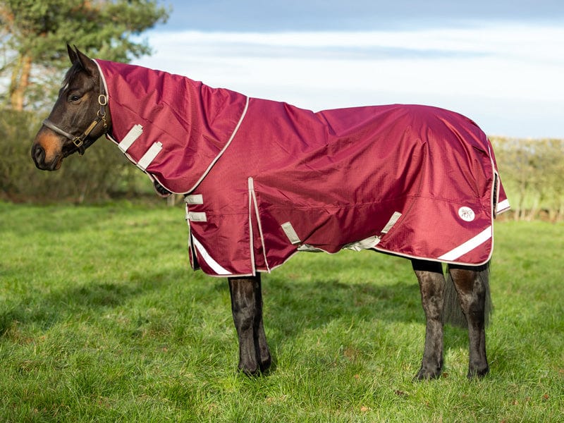 Swish 50g Detachable Neck Turnout Rug - Burgundy
