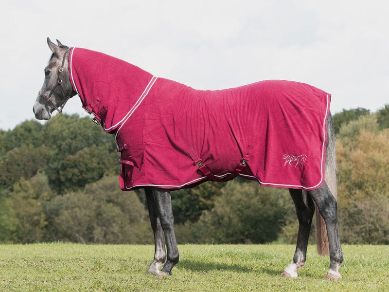Swish Fleece Rug With Neck Cover - Burgundy