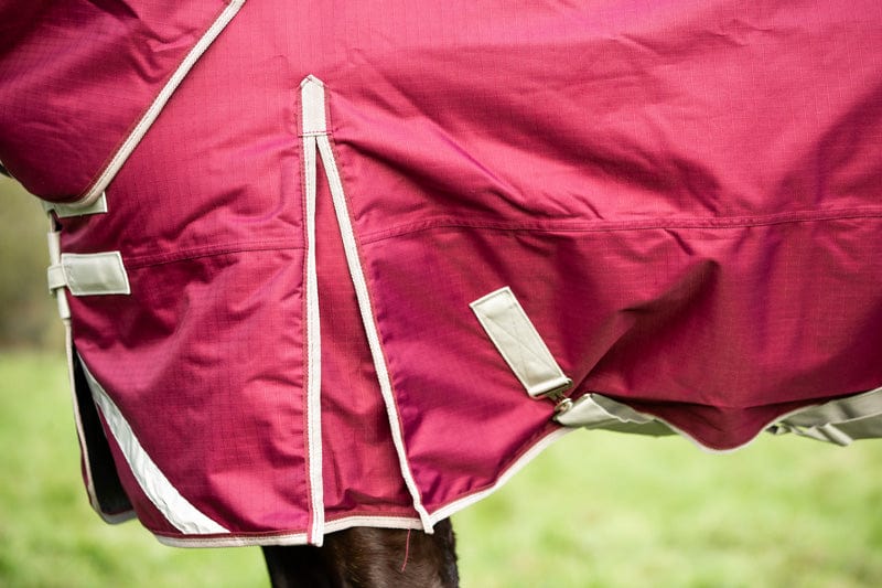 Swish 100g Detachable Neck Turnout Rug - Burgundy