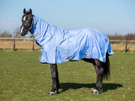 Swish 0g Detachable Neck Turnout Rug - Cornflower