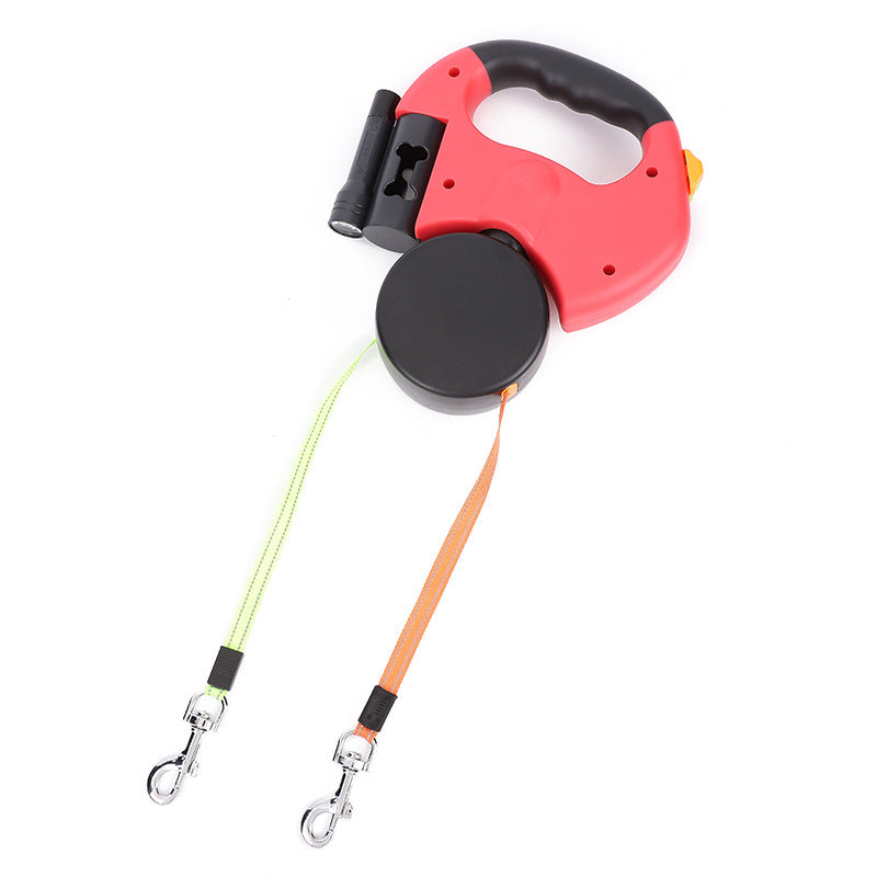 Creative Retractable Two Dog Lead