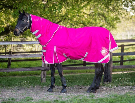 Swish 200g Detachable Neck Turnout Rug - Pink