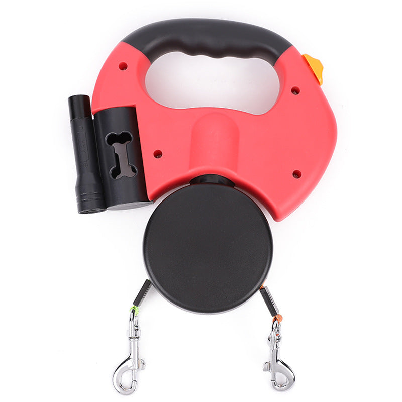 Creative Retractable Two Dog Lead