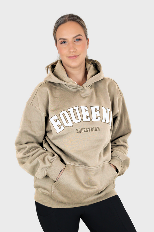 EQUEENE Ellie Oversized Hoodie - Latte