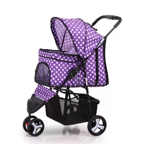 Pet stroller with three wheels